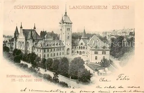 AK / Ansichtskarte Zuerich_ZH Schweizerisches Landesmuseum Aussenansicht Zuerich_ZH