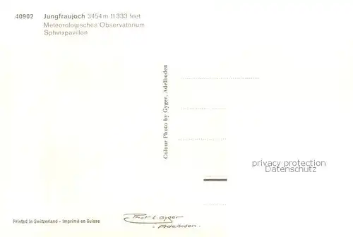 AK / Ansichtskarte Jungfraujoch_3457m_BE Sphinxpavillon 