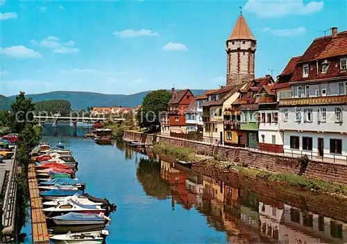 AK / Ansichtskarte Wertheim_Main Partie am Main u. Tauber   Anlegestelle Wertheim Main