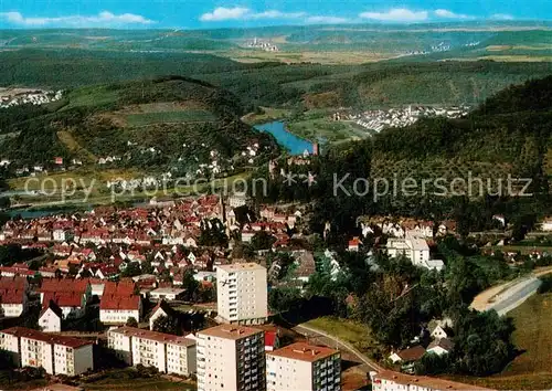 AK / Ansichtskarte Wertheim_Main Fliegeraufnahme Panorama Wertheim Main