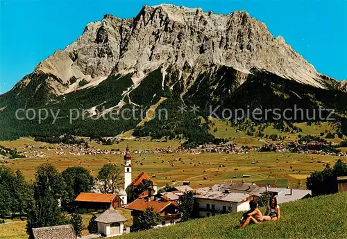 AK / Ansichtskarte Lermoos_Tirol_AT Lermoos m. Zugspitze 