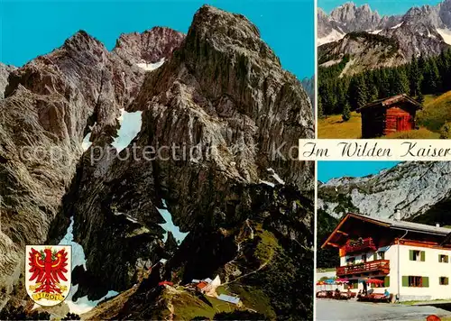 AK / Ansichtskarte Wilder_Kaiser_2344m_Tirol_AT Stripsenjochhaus m. Totenkirchl   Unterkunftshaus Griessner Alm 