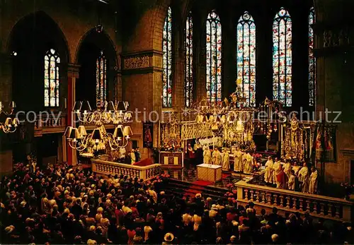 AK / Ansichtskarte Luxembourg_Belgien Grand messe celebre en la Cathedrale de Notre Dame de Luxembourg 