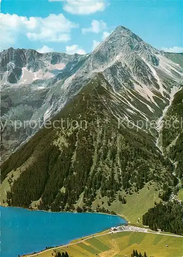 AK / Ansichtskarte Vilsalpsee_1168m_Tannheim_Tirol_AT Teilansicht d. Sees m. Geisshorn u. Rauhhorn 