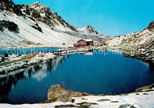 AK / Ansichtskarte Flueela Hospitz_2389m_Flueelapass_GR Flueelapass m. See 