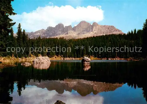 AK / Ansichtskarte Lago_di_Carezza_Karersee_IT Karersee geg Rosengarten 