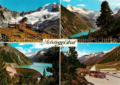 AK / Ansichtskarte Schlegeis Stausee_Zillertal_Tirol_AT Furtschaglhaus Stausee m. Moesele Hochfeiler Gedenkkapelle 