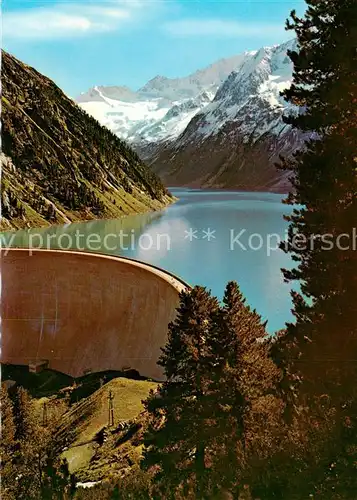 AK / Ansichtskarte Schlegeis Stausee_Zillertal_Tirol_AT Staumauer m. Hochfeiler 