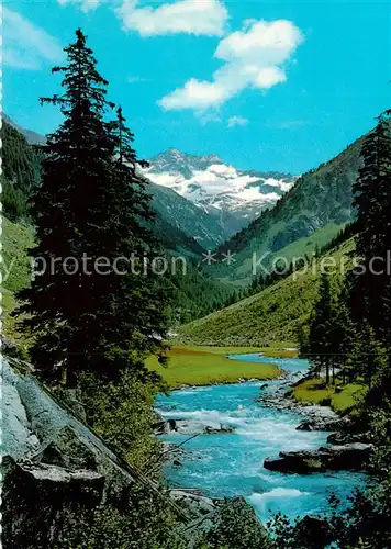 AK / Ansichtskarte Mayrhofen_Zillertal_AT Am Weg nach Baerenbad Berg Bach 