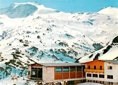 AK / Ansichtskarte Hintertux_Zillertal Hintertuxer Gletscherbahn Mittelstation m. Sommerbergalm Hintertux_Zillertal