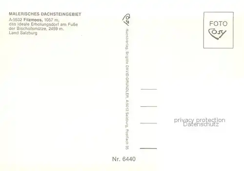 AK / Ansichtskarte Filzmoos_AT Gesamtansicht m. Bischofsmuetze 