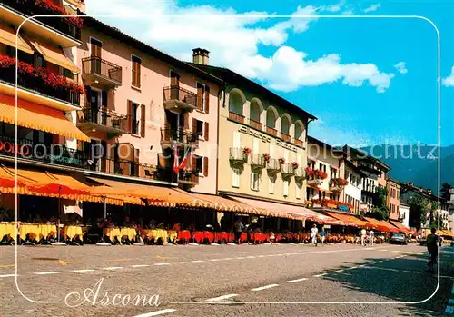 AK / Ansichtskarte Ascona_Lago_Maggiore_TI Strassenpartie 