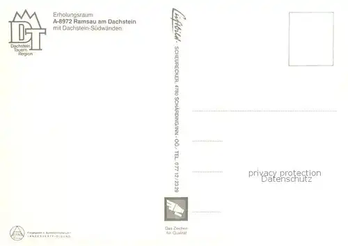 AK / Ansichtskarte Ramsau_am_Dachstein_Schladming_Obersteiermark_AT mit Dachstein Suedwaenden Fliegeraufnahme 
