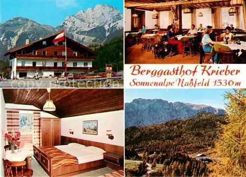 AK / Ansichtskarte Hermagor_Kaernten Berggasthof Krieber Gaststube Zimmer Sonnenalpe Nassfeld Hermagor Kaernten