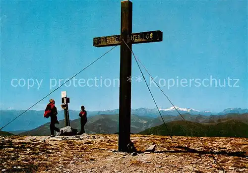AK / Ansichtskarte Bad_Kleinkirchheim_Kaernten_AT Woellanernock Gipfelkreuz mit Hohen Tauern 