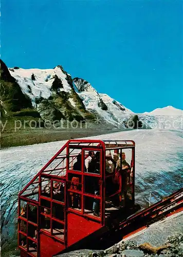 AK / Ansichtskarte Grossglockner_3798m_Kaernten_AT Gletscherbahn auf den Pasterzengletscher 