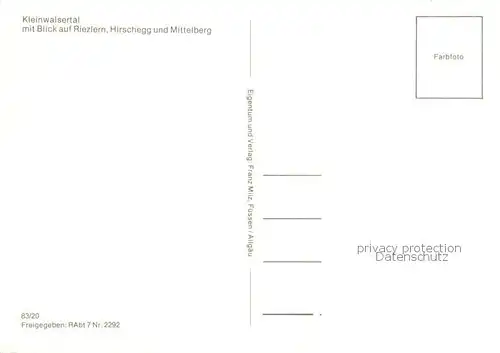 AK / Ansichtskarte Kleinwalsertal Fliegeraufnahme mit Riezlern Hirschegg und Mittelsberg Kleinwalsertal
