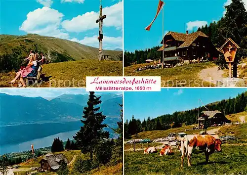 AK / Ansichtskarte Lammersdorferhuette_1650m_Millstaettersee_AT Jufenhoehe mit Kreuz Millstaettersee Drautal Alpengasthaus 