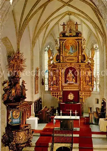 AK / Ansichtskarte Maria_Woerth_Woerthersee Inneres der Wallfahrtskirche mit Hochaltar Maria_Woerth_Woerthersee