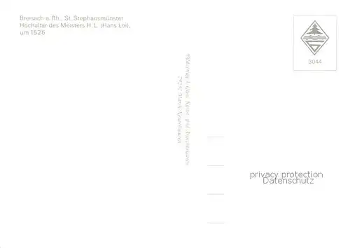 AK / Ansichtskarte Breisach_Rhein St Stephansmuenster Hochaltar  Breisach Rhein
