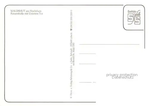 AK / Ansichtskarte Waldshut Tiengen Kaiserstrasse mit Unterem Tor Waldshut Tiengen