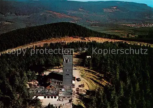 AK / Ansichtskarte Braunlage Wurmbergschanze mit Aussichtsturm Fliegeraufnahme Braunlage