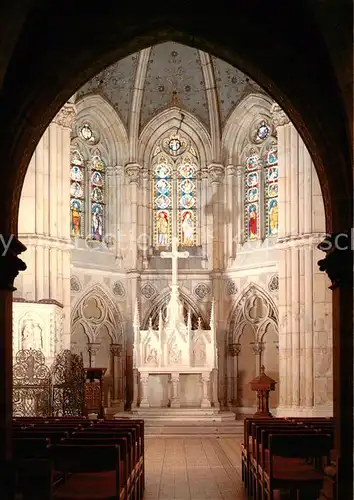 AK / Ansichtskarte Goslar Chor der neogotischen Schlosskirche Kanzel und Altar Goslar