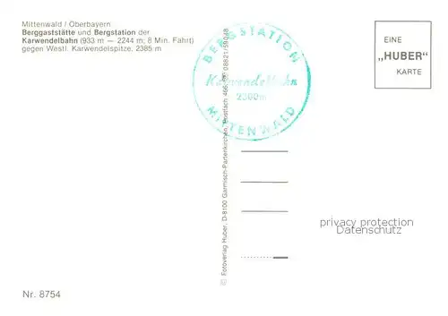 AK / Ansichtskarte Mittenwald_Bayern Berggaststaette und Bergstation der Karwendelbahn Fliegeraufnahme Mittenwald Bayern