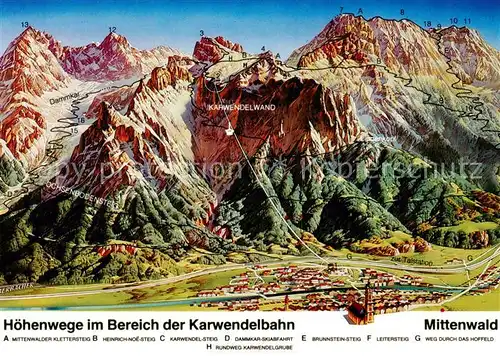 AK / Ansichtskarte Mittenwald_Bayern mit Talstation und Bergstation der Karwendelbahn Fliegeraufnahme Mittenwald Bayern