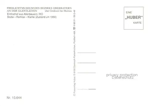 AK / Ansichtskarte Altenbeuern Freilichtmuseum an der Glentleiten Einfirsthof RO Stube Remise Kueche Altenbeuern
