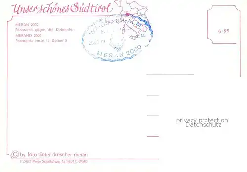 AK / Ansichtskarte Meran_Merano Panorama mit den Dolomiten Meran Merano