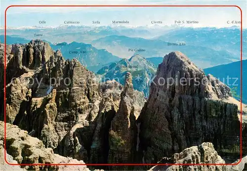 AK / Ansichtskarte Dolomiti_di_Brenta_IT Veduta dalla Cima Tosa 
