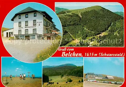 AK / Ansichtskarte Wieden_Schwarzwald Hotel Belchenhaus Fliegeraufnahme Gipfelkreuz Panorama Wieden Schwarzwald