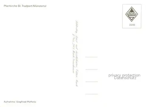AK / Ansichtskarte Muenstertal__Schwarzwald Pfarrkirche St Trudpert 