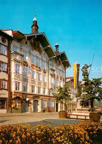 AK / Ansichtskarte Bad_Toelz Rathaus mit Winzerer Denkmal Bad_Toelz