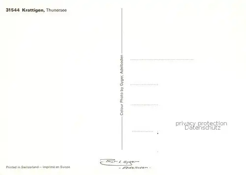 AK / Ansichtskarte Krattigen_BE Panorama Thunersee Kirche 