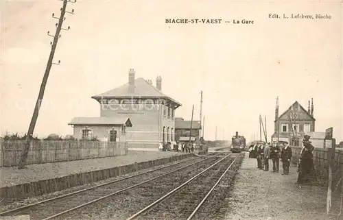 AK / Ansichtskarte Biache Saint Vaast Vaest_62_Pas de Calais La Gare Feldpost 