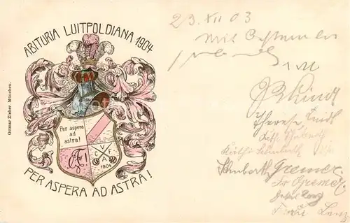 AK / Ansichtskarte Muenchen Abituria Luitpoldiana Muenchen