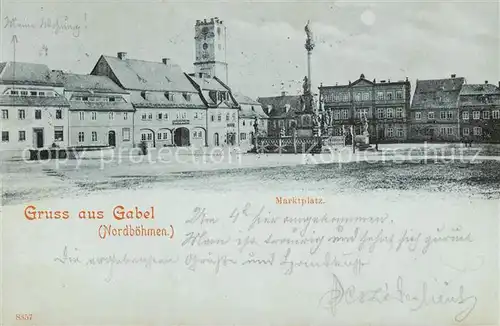 AK / Ansichtskarte Gabel_Jablonne_Podjestedi_CZ Marktplatz 