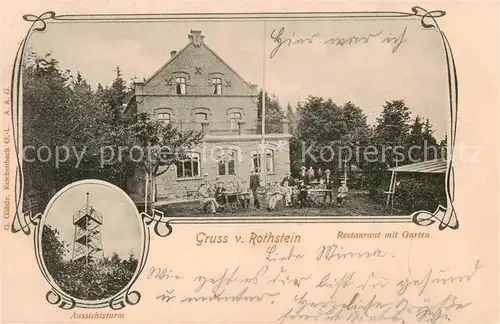 AK / Ansichtskarte Rothstein Sohland_Oberlausitz Restaurant m. Garten 