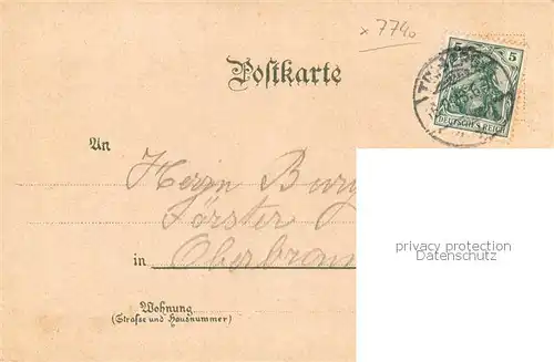 AK / Ansichtskarte Triberg Gesamtansicht m. Gasthof z. Post u. Triberger Wasserfall Triberg