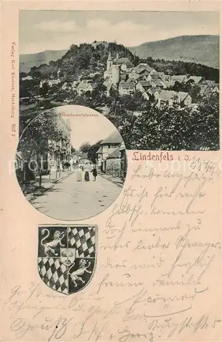 AK / Ansichtskarte Lindenfels_Odenwald Gesamtansicht u. Gumbenerstrasse Lindenfels Odenwald