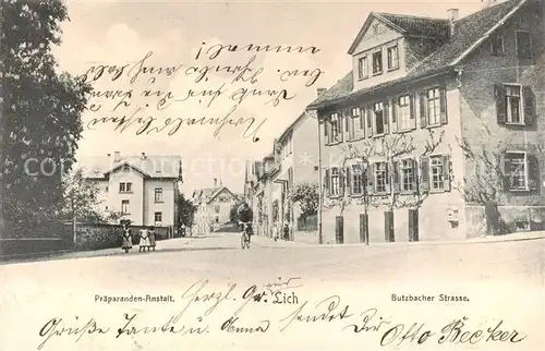 AK / Ansichtskarte Lich_Hessen Butzbacher Strasse Praeparanden Anstalt Lich Hessen