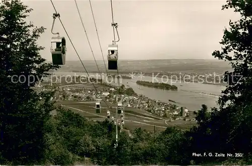 AK / Ansichtskarte Seilbahn Ruedesheim am Rhein Foto F.G.Zeitz Nr.350 Seilbahn