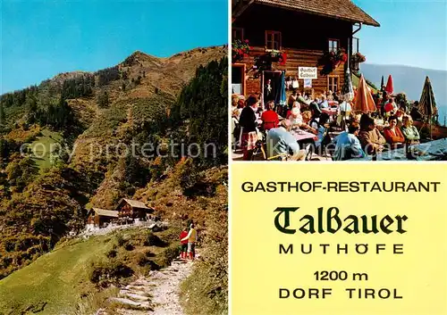 AK / Ansichtskarte Muthoefe_Dorf_Tirol Restaurant Gasthof Talbauer Terrasse 