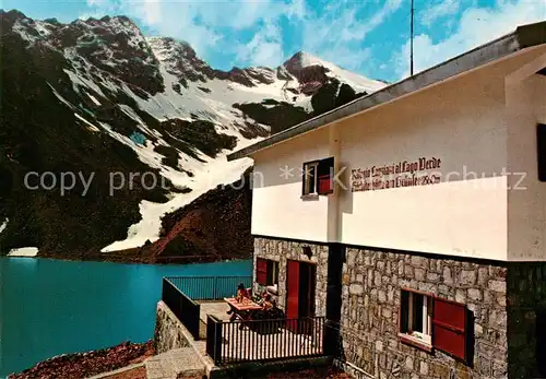 AK / Ansichtskarte Hoechsterhuette_2560m_Ultental_IT Aussenansicht m. Gruensee  