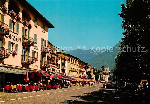 AK / Ansichtskarte Ascona_Lago_Maggiore_TI Teilansicht m. Hotel 