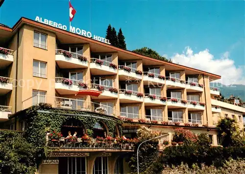 AK / Ansichtskarte Ascona_Lago_Maggiore_TI Albergo Moro Aussenansicht 