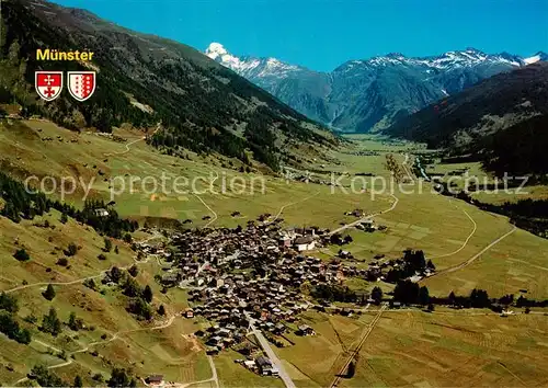 AK / Ansichtskarte Muenster_Goms_VS Gesamtansicht   Galenstock 