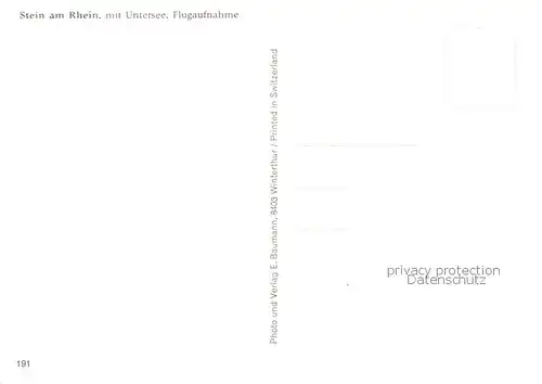 AK / Ansichtskarte Stein_Rhein_SH Fliegeraufnahme Gesamtansicht   Untersee 